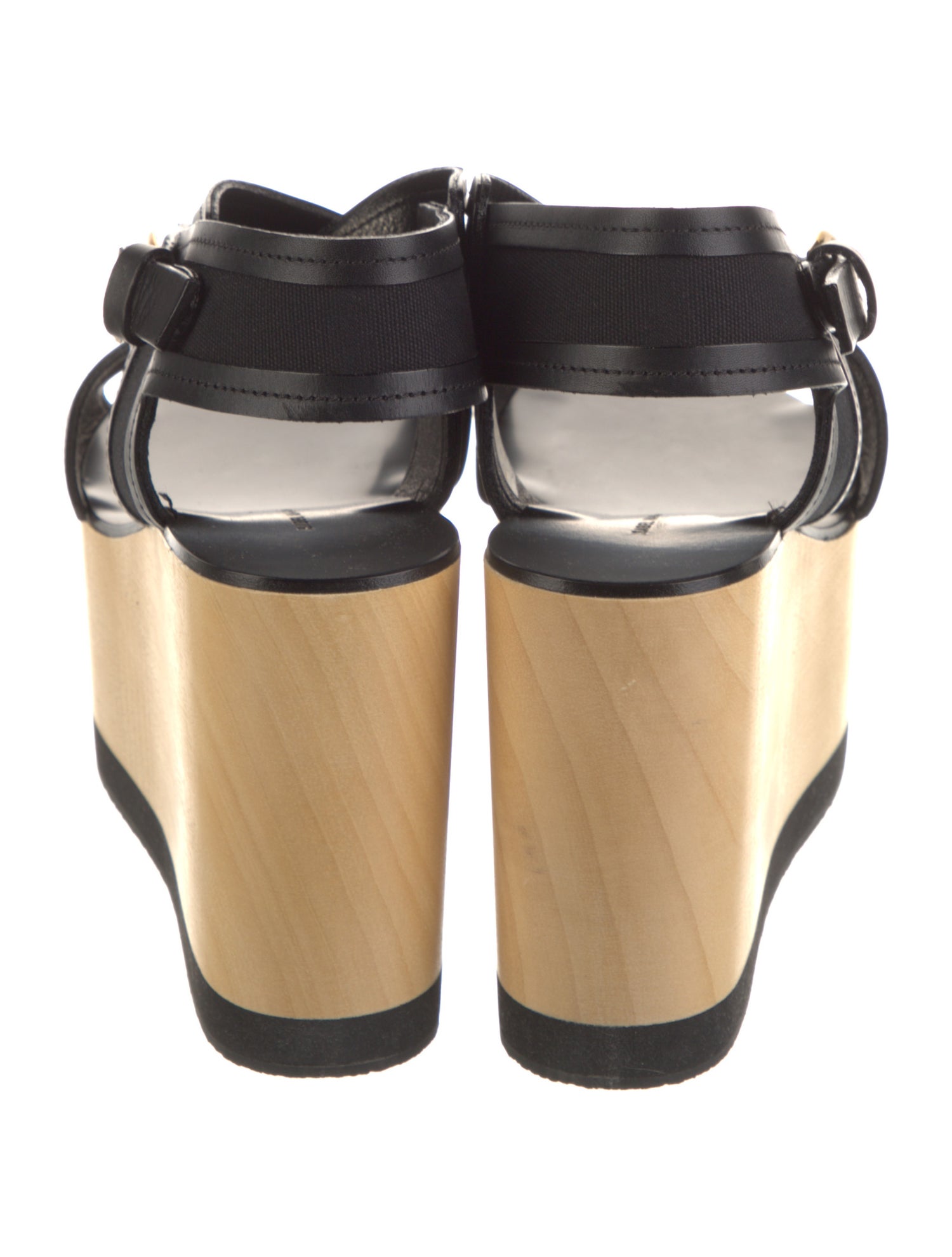 Isabel Marant Canvas Leather Trim Embellishment Slingback Sandals