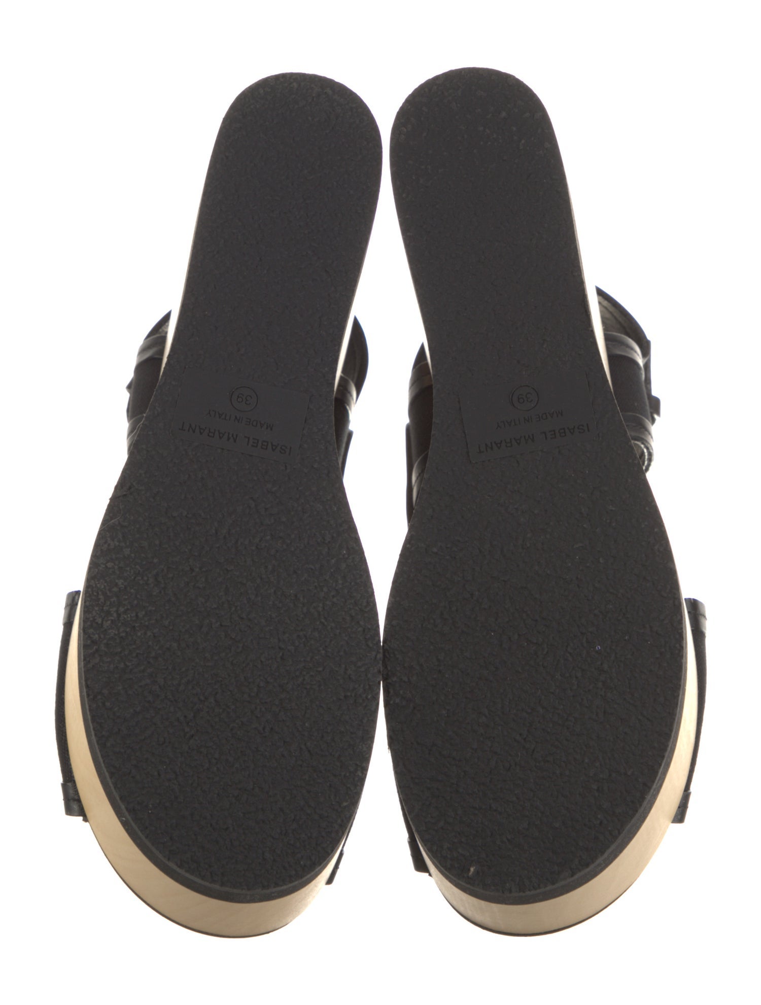 Isabel Marant Canvas Leather Trim Embellishment Slingback Sandals