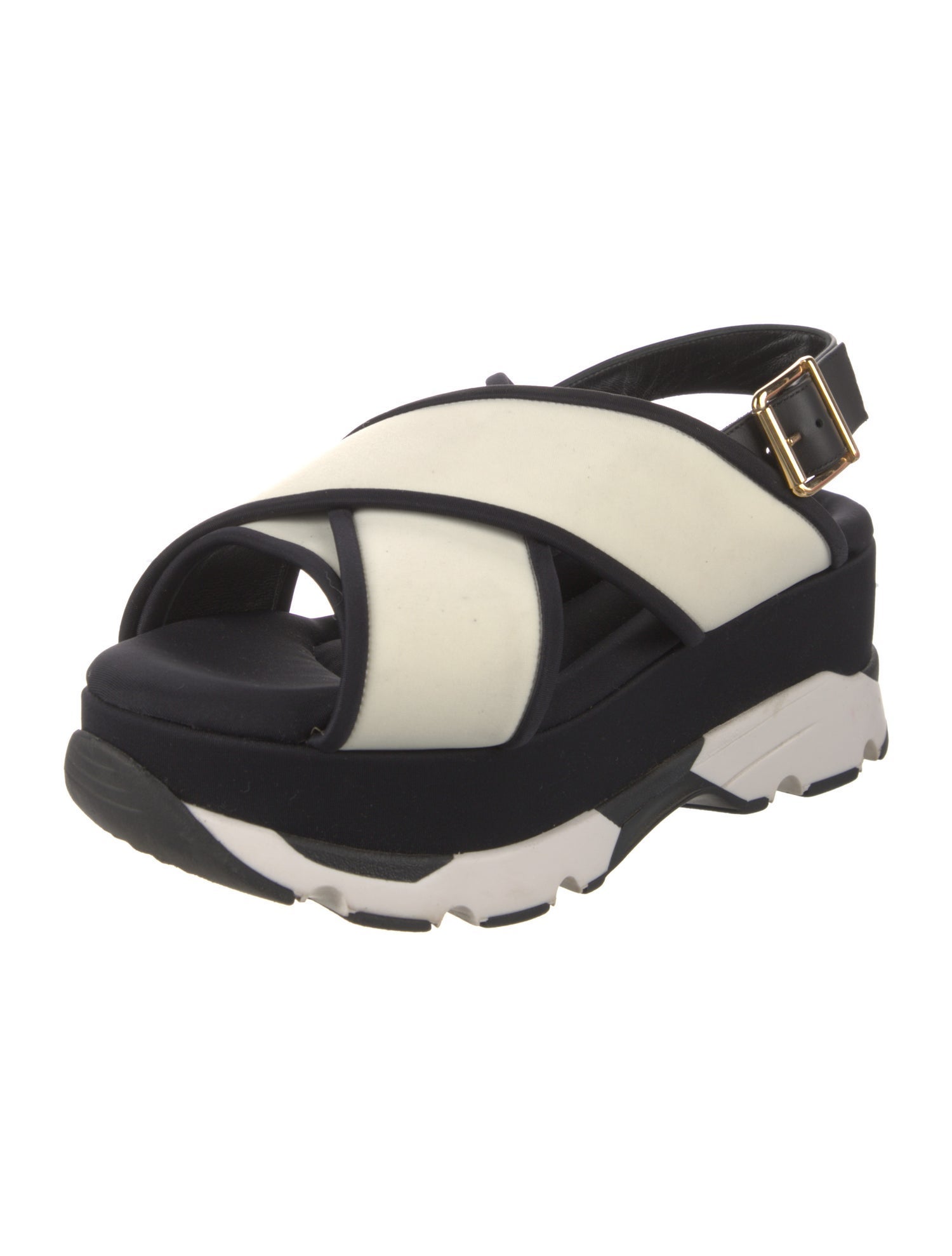 Isabel Marant Leather Colorblock Pattern Slingback Sandals