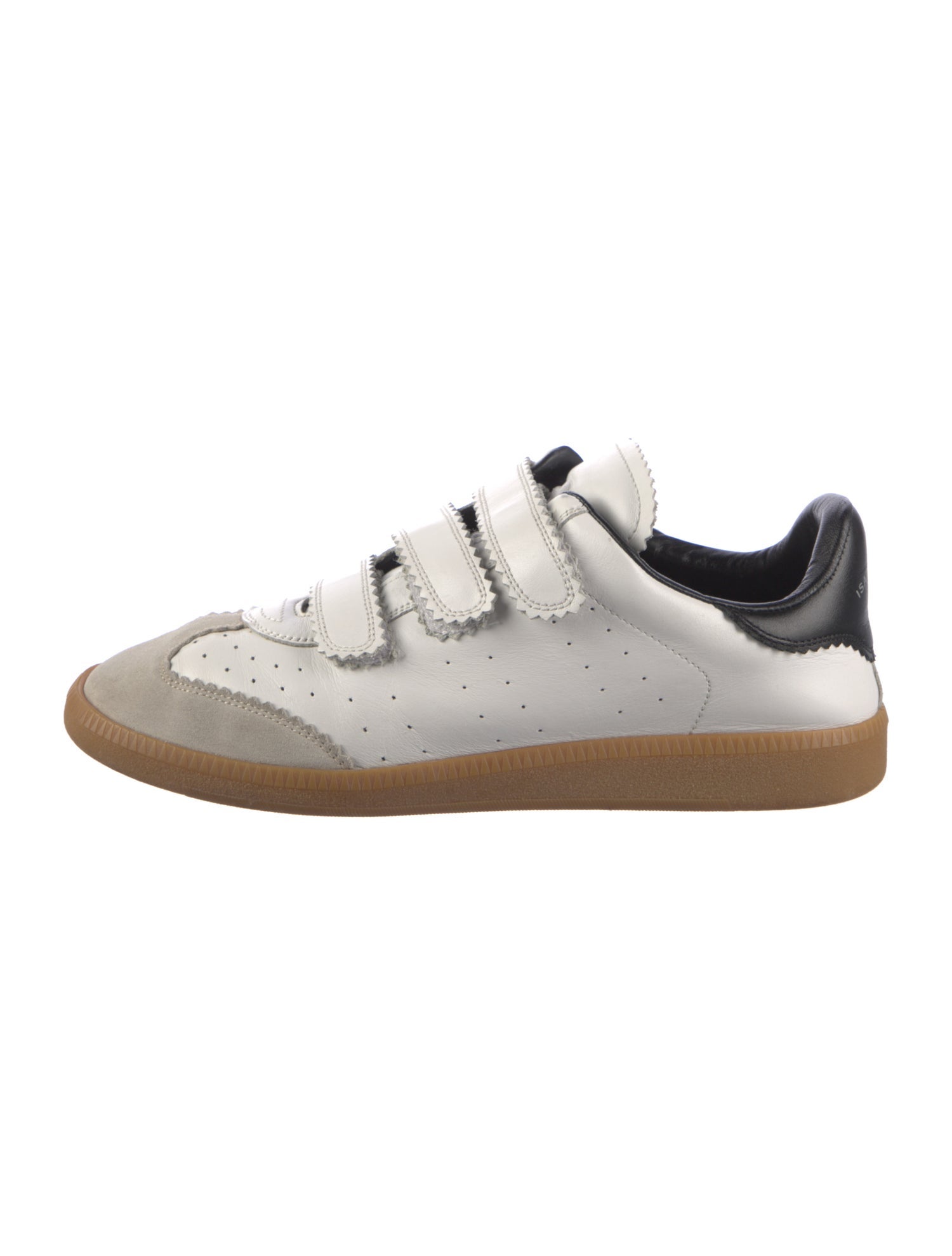 Isabel Marant Leather Colorblock Pattern Sneakers