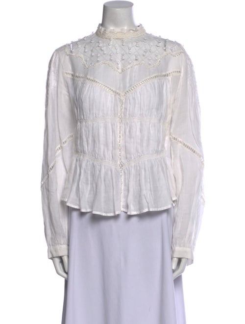 Isabel Marant Mock Neck Long Sleeve Blouse