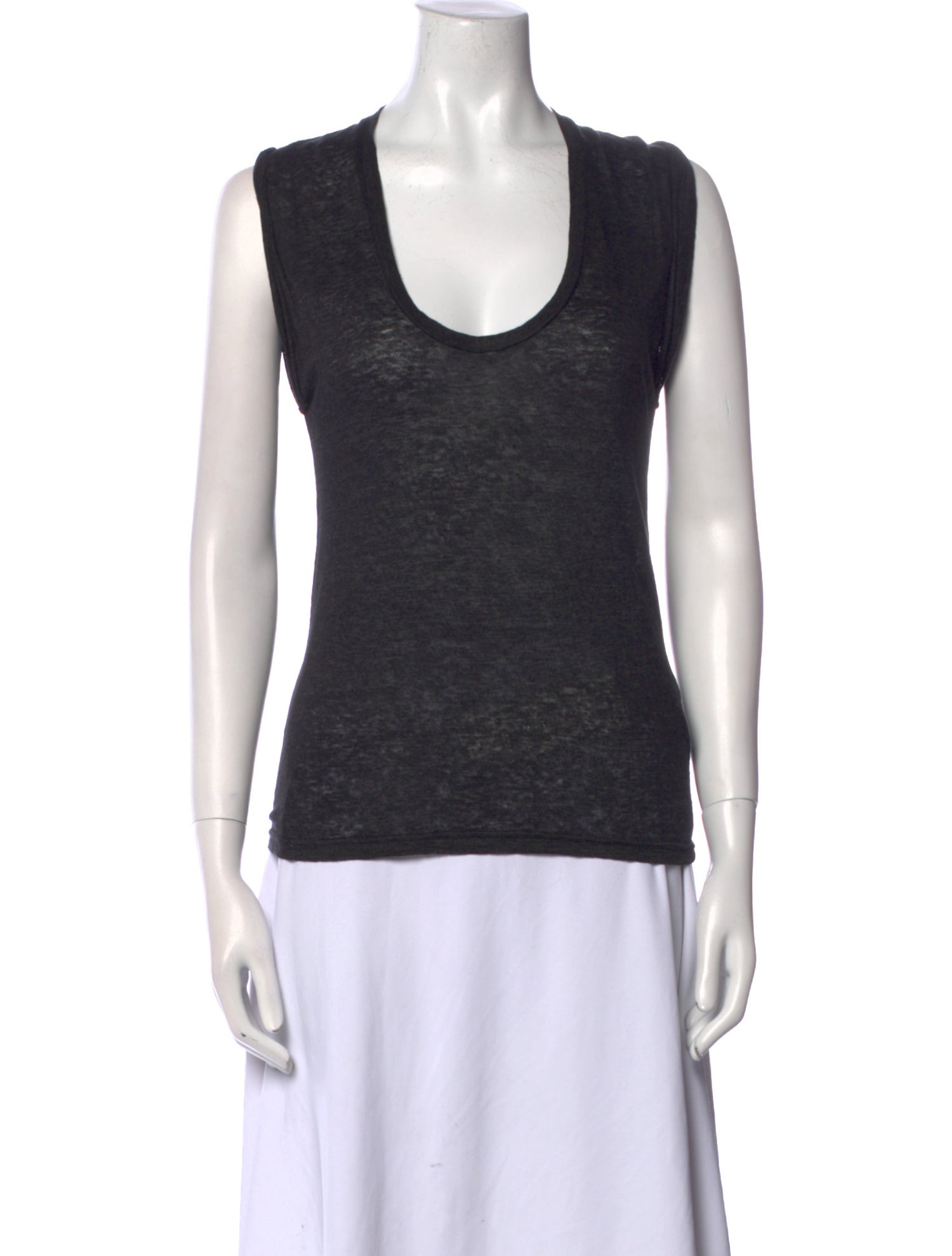 Isabel Marant Linen Scoop Neck Top