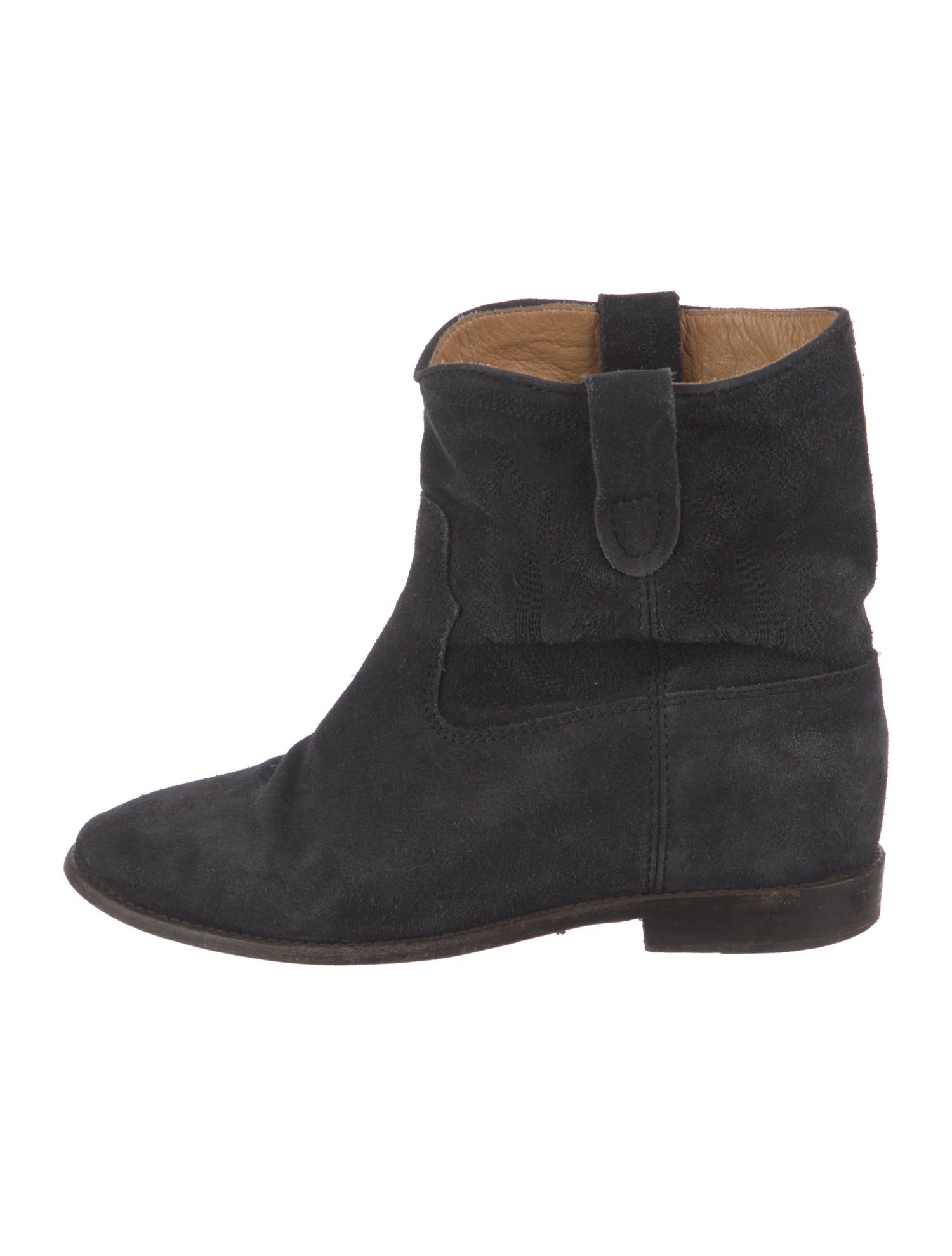 Isabel Marant Suede Distressed Accents Moto Boots