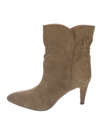 Isabel Marant Suede Leather Trim Embellishment Western Boots