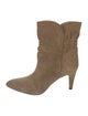 Isabel Marant Suede Leather Trim Embellishment Western Boots