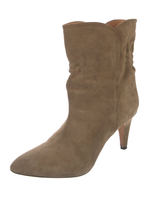 Isabel Marant Suede Leather Trim Embellishment Western Boots