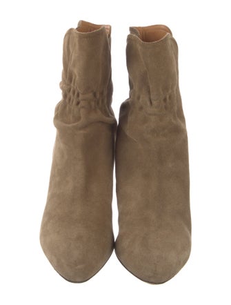 Isabel Marant Suede Leather Trim Embellishment Western Boots