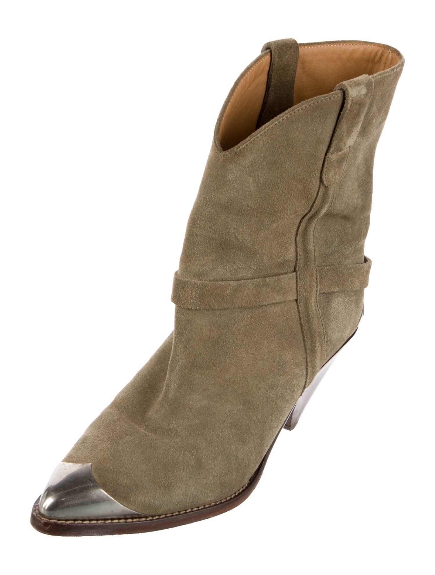 Isabel Marant Suede Beaded Accents Western Boots