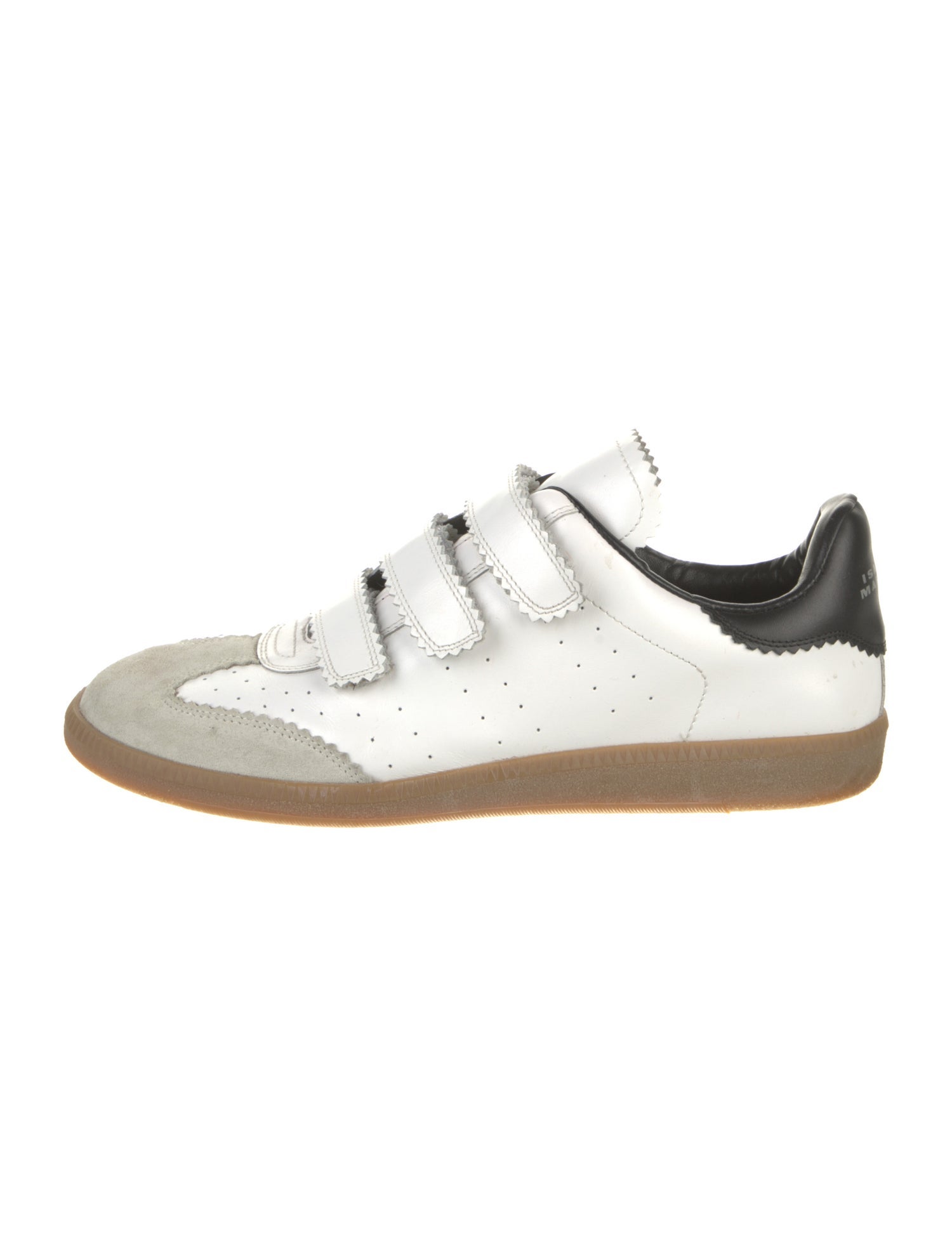 Isabel Marant Leather Colorblock Pattern Sneakers
