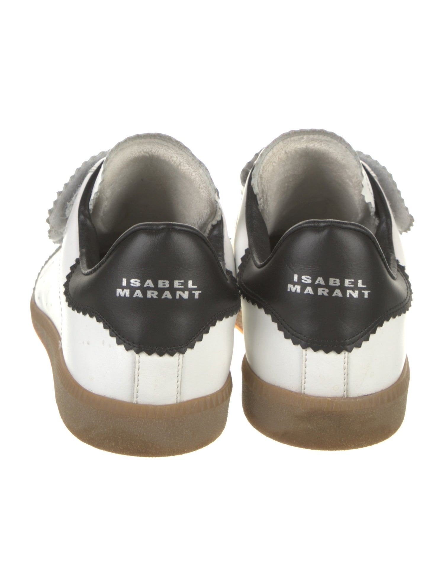 Isabel Marant Leather Colorblock Pattern Sneakers