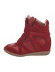 Isabel Marant Suede Wedge Sneakers