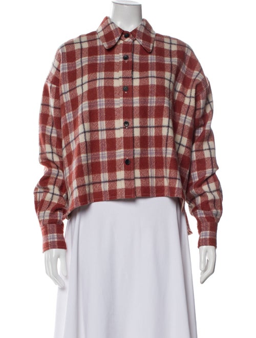 Isabel Marant Virgin Wool Plaid Print Jacket