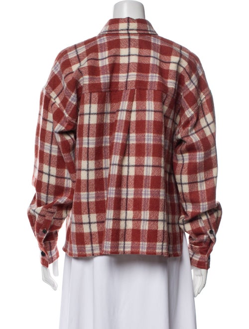 Isabel Marant Virgin Wool Plaid Print Jacket