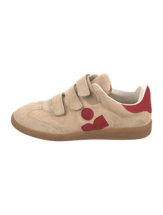 Isabel Marant Suede Colorblock Pattern Sneakers