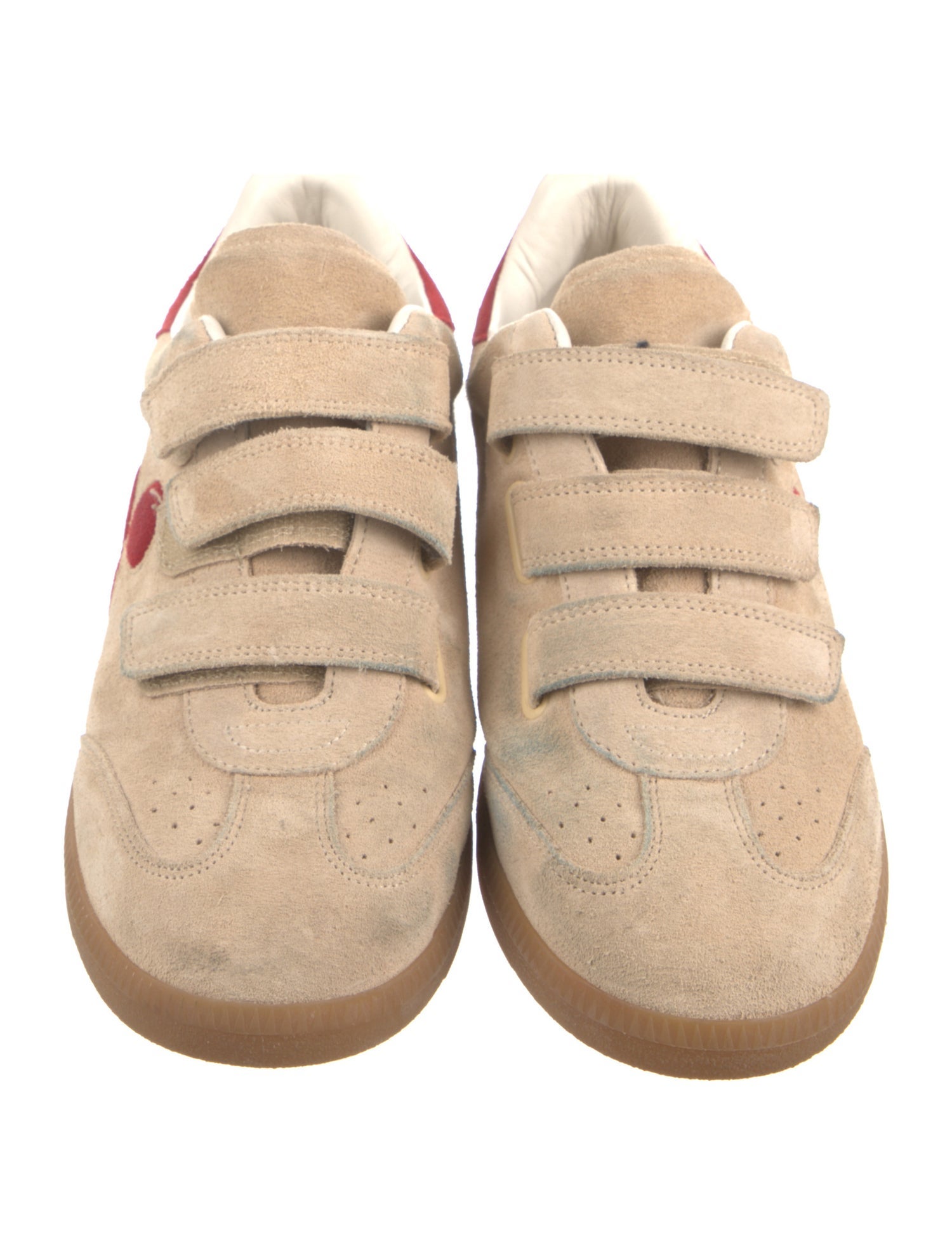 Isabel Marant Suede Colorblock Pattern Sneakers