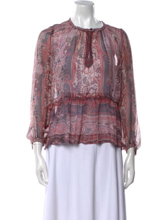 Isabel Marant Silk Paisley Print Blouse