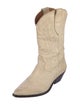 Isabel Marant Leather Colorblock Pattern Western Boots