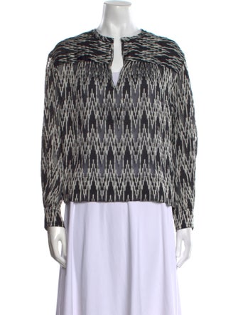Isabel Marant Printed V-Neck Blouse