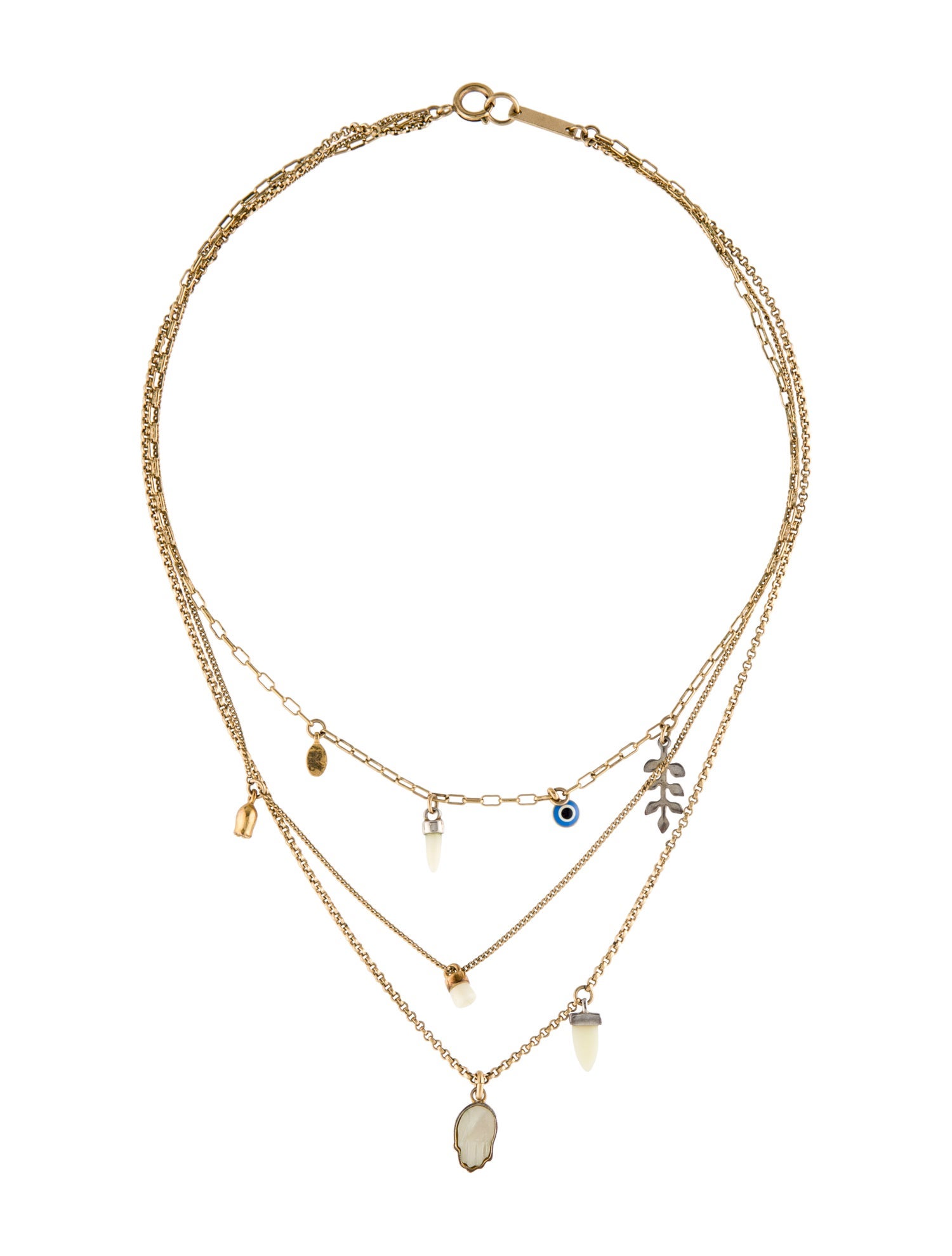 Isabel Marant Lucky Charm Multi-Chain Necklace