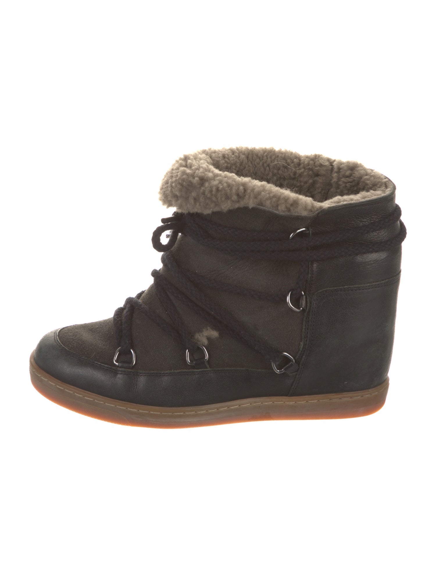 Isabel Marant Leather Lace-Up Boots