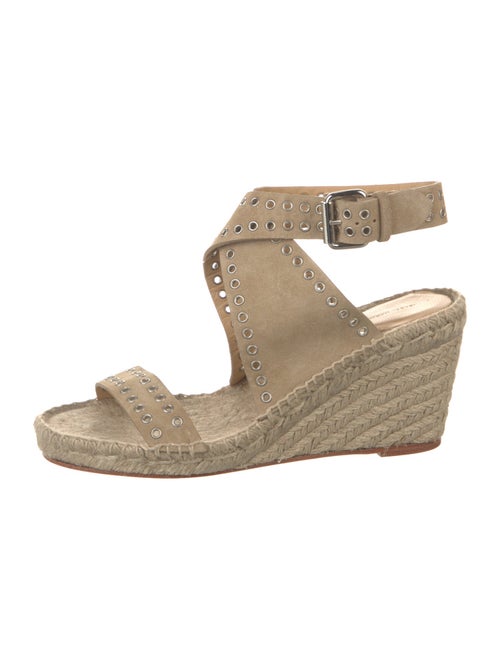 Isabel Marant Suede Eyelet Trim Espadrilles