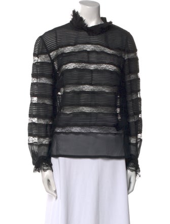Isabel Marant Silk Mock Neck Sweatshirt