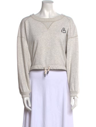 Isabel Marant Graphic Print Bateau Neckline Sweatshirt