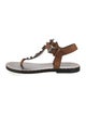 Isabel Marant Leather Studded Accents T-Strap Sandals