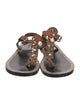 Isabel Marant Leather Studded Accents T-Strap Sandals