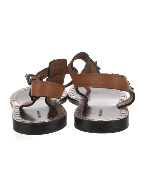 Isabel Marant Leather Studded Accents T-Strap Sandals