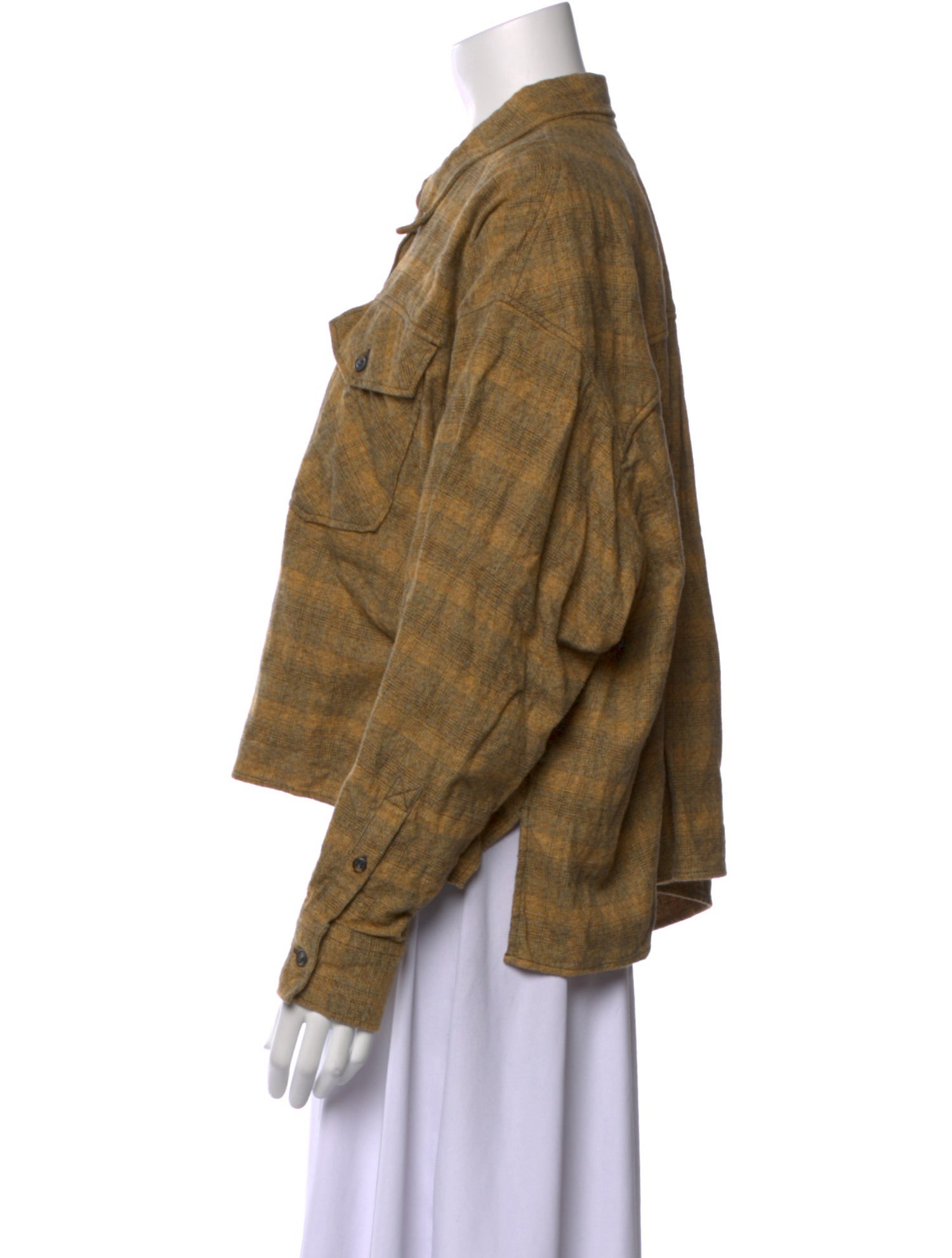 Isabel Marant Plaid Print Long Sleeve Button-Up Top