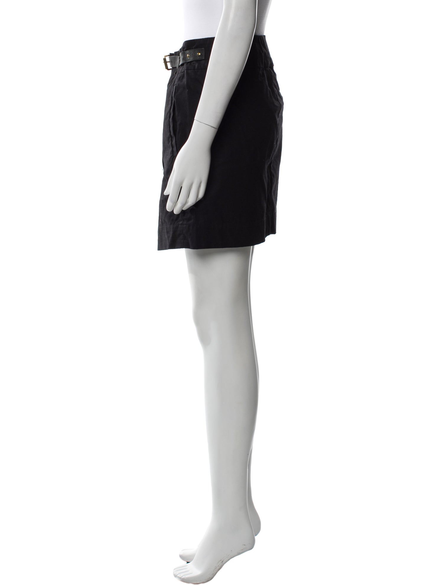 Isabel Marant Leather Trim Embellishment Mini Skirt