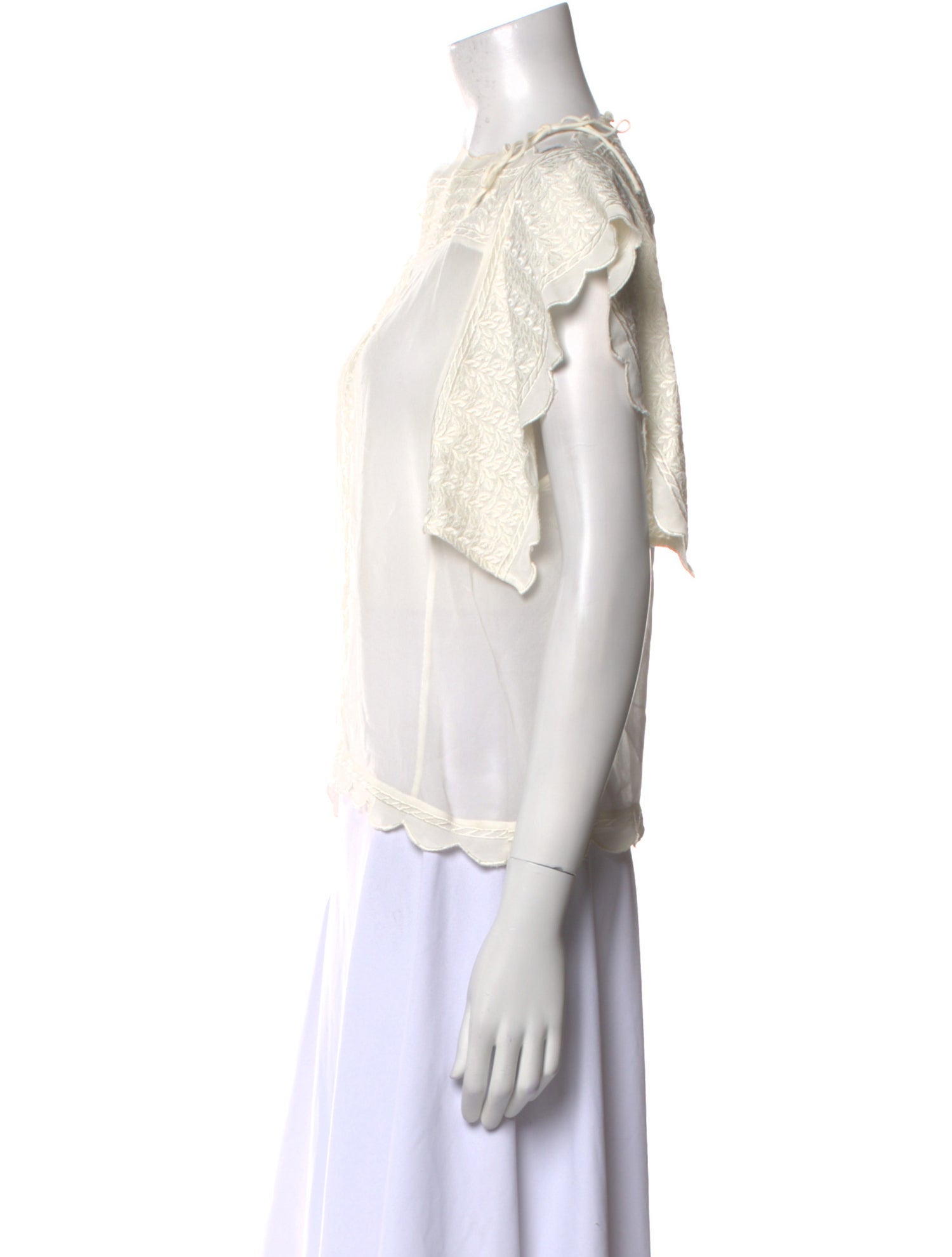 Isabel Marant Square Neckline Short Sleeve Blouse