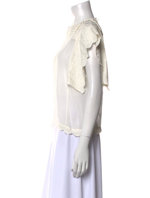 Isabel Marant Square Neckline Short Sleeve Blouse