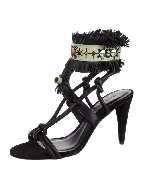 Isabel Marant Suede Printed Gladiator Sandals