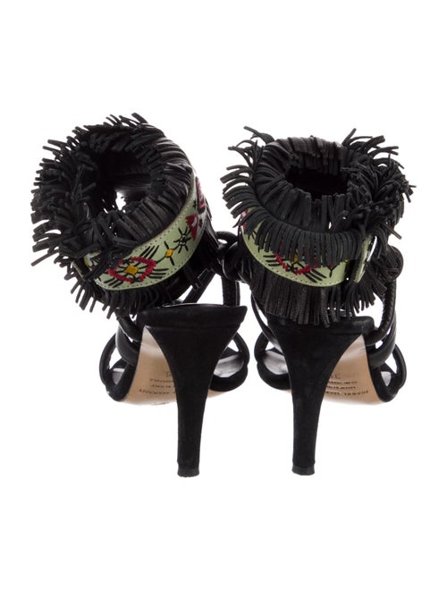 Isabel Marant Suede Printed Gladiator Sandals
