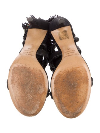 Isabel Marant Suede Printed Gladiator Sandals