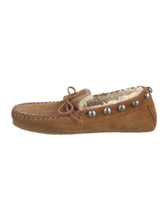 Isabel Marant Suede Bow Accents Moccasins