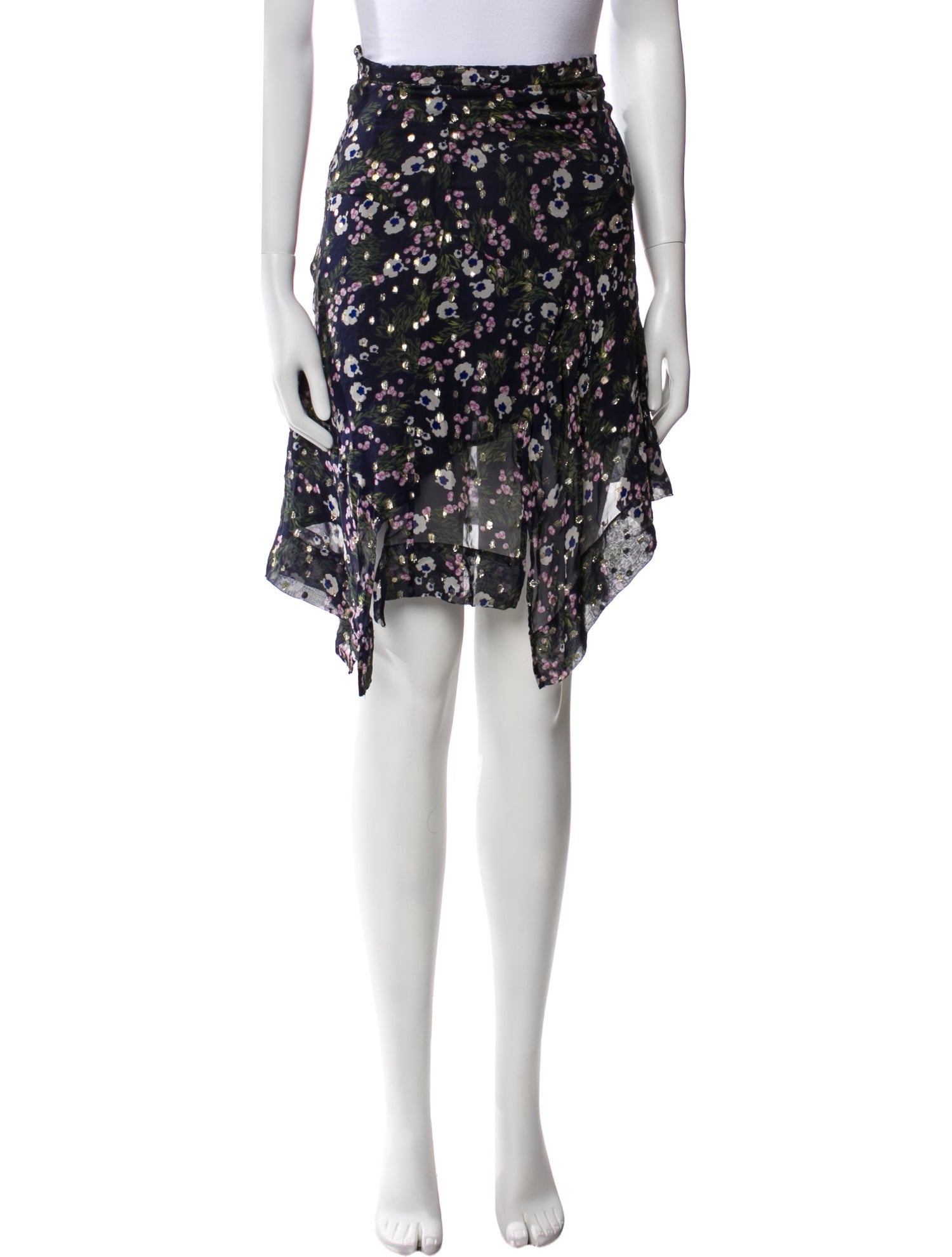 Isabel Marant Silk Knee-Length Skirt