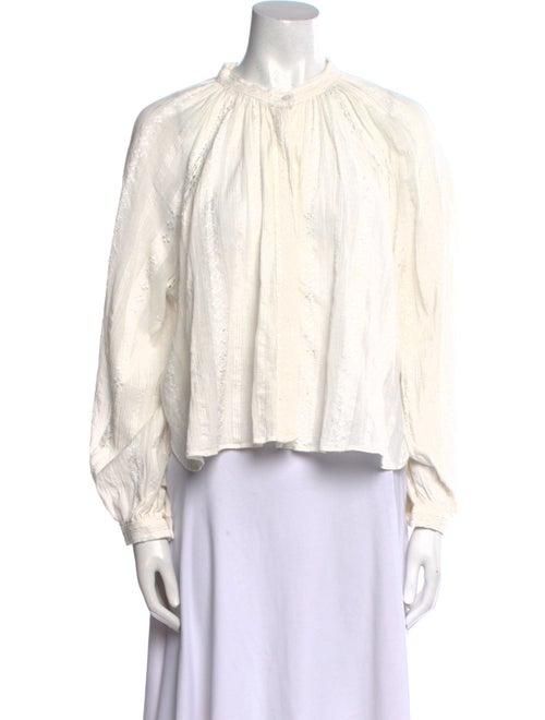 Isabel Marant Mock Neck Long Sleeve Blouse