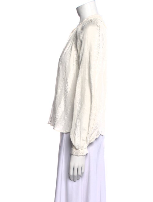 Isabel Marant Mock Neck Long Sleeve Blouse