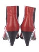 Isabel Marant Leather Colorblock Pattern Chelsea Boots
