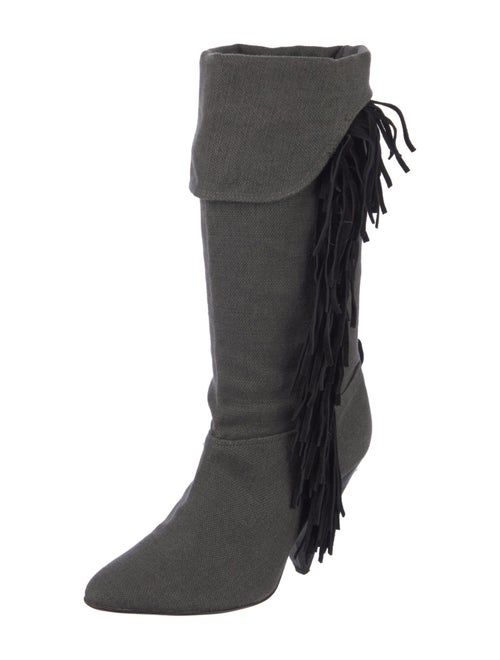 Isabel Marant Canvas Chain-Link Accents Boots