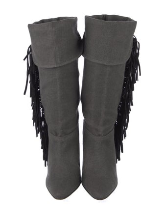 Isabel Marant Canvas Chain-Link Accents Boots