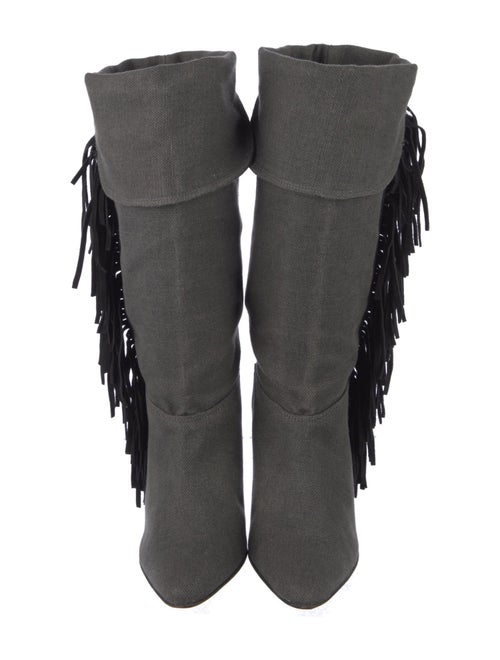 Isabel Marant Canvas Chain-Link Accents Boots