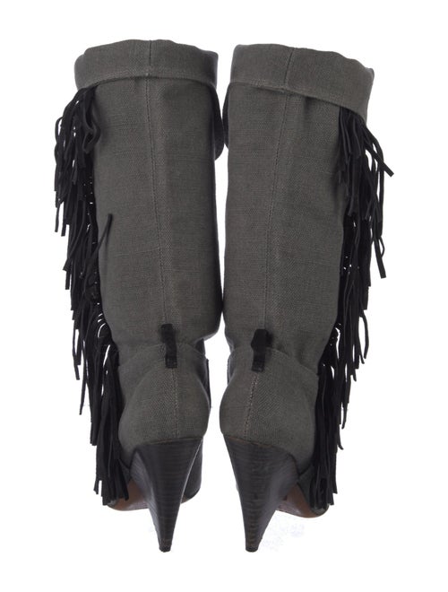 Isabel Marant Canvas Chain-Link Accents Boots