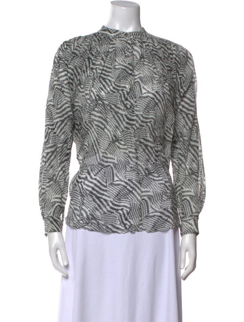 Isabel Marant Printed Mock Neck Blouse