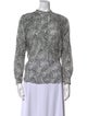 Isabel Marant Printed Mock Neck Blouse