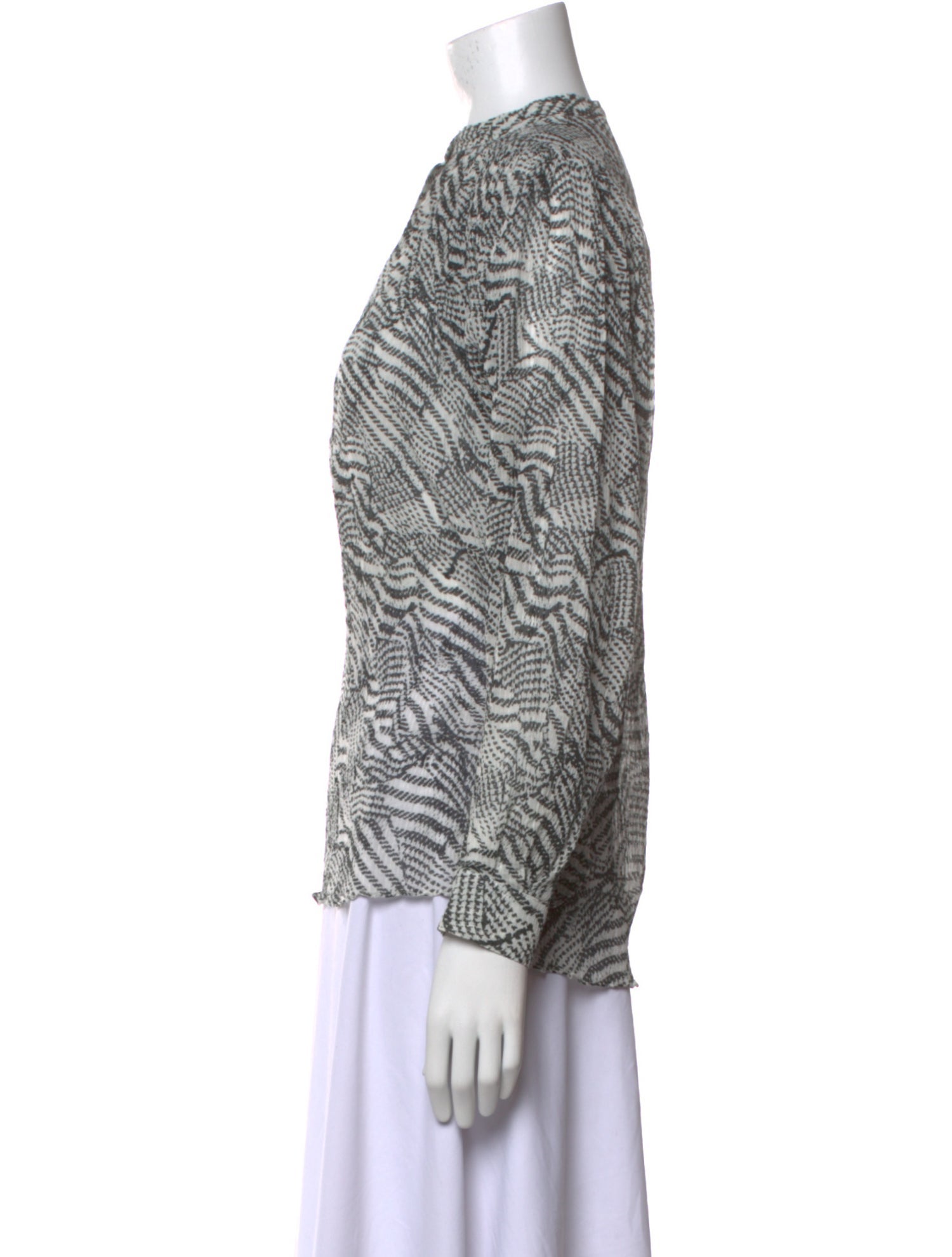 Isabel Marant Printed Mock Neck Blouse