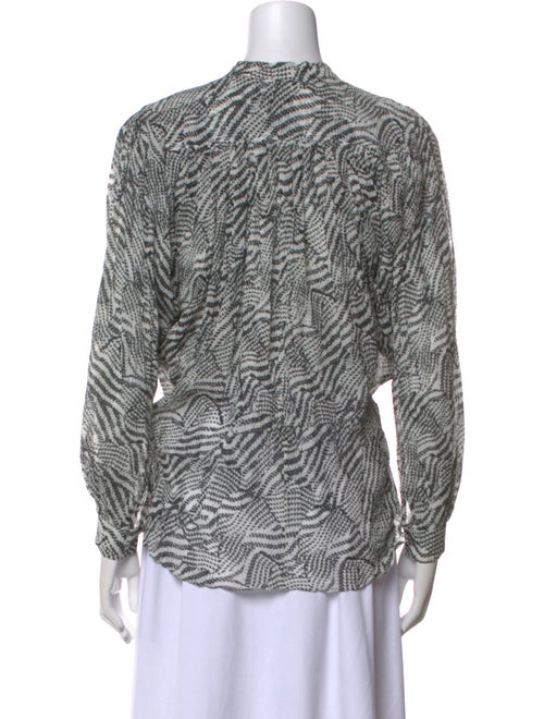 Isabel Marant Printed Mock Neck Blouse